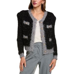 Beulah Womens  Fringe Cardigan, Black